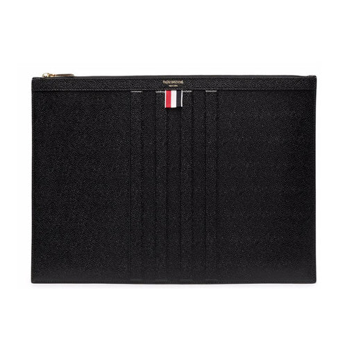 THOM BROWNE Pebble Leather Men's Clutch