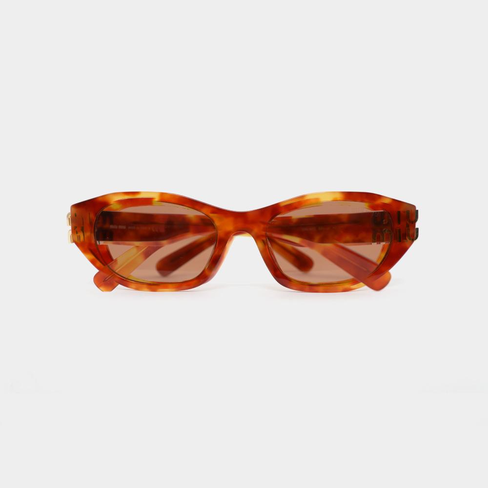 Miu Miu Havana Light Frame Brown Lens Women's Sunglasses 0MU A03S 10L10I