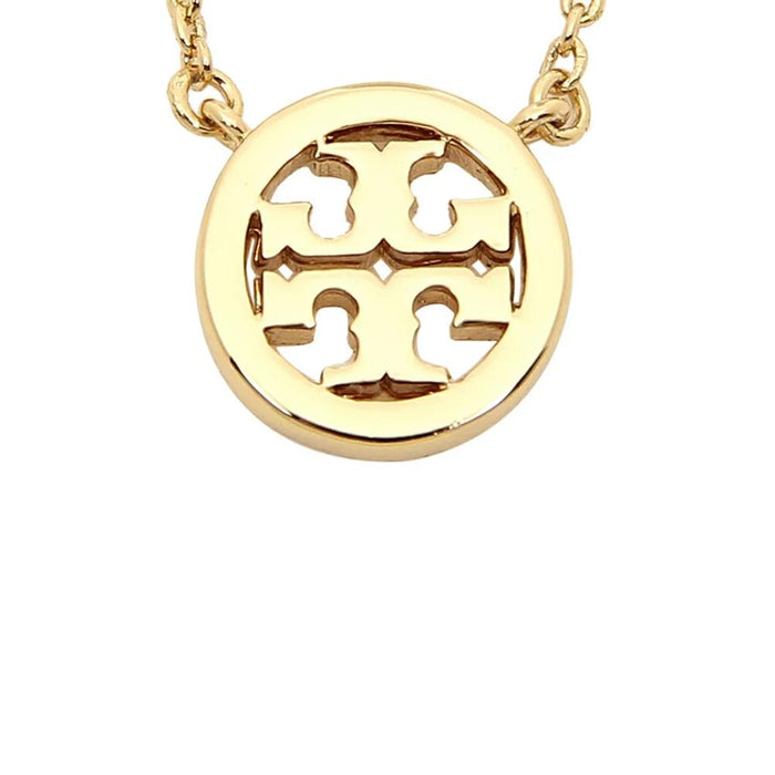 Tory Burch Crystal Logo Delicate Necklace Gold