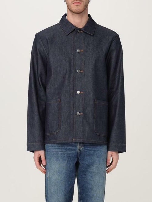 A.P.C. Logo Embroidered Kerlouan Denim Shirt Jacket for Men COZZI H03205 IAI