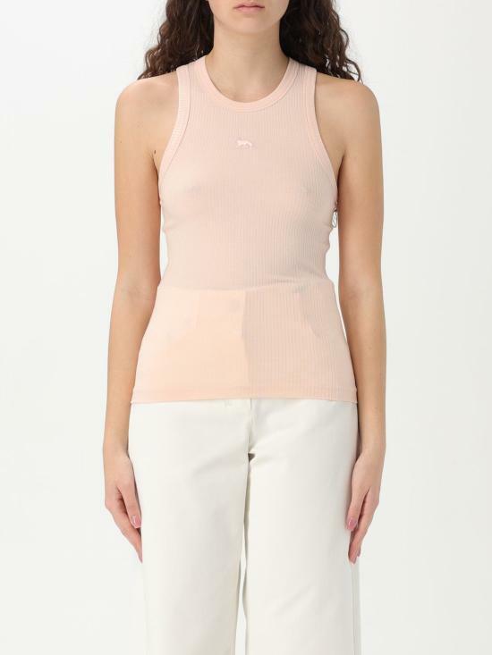 Maison Kitsune Baby Fox Patch Rib Tank Top White OW00604 KJ0134 0169