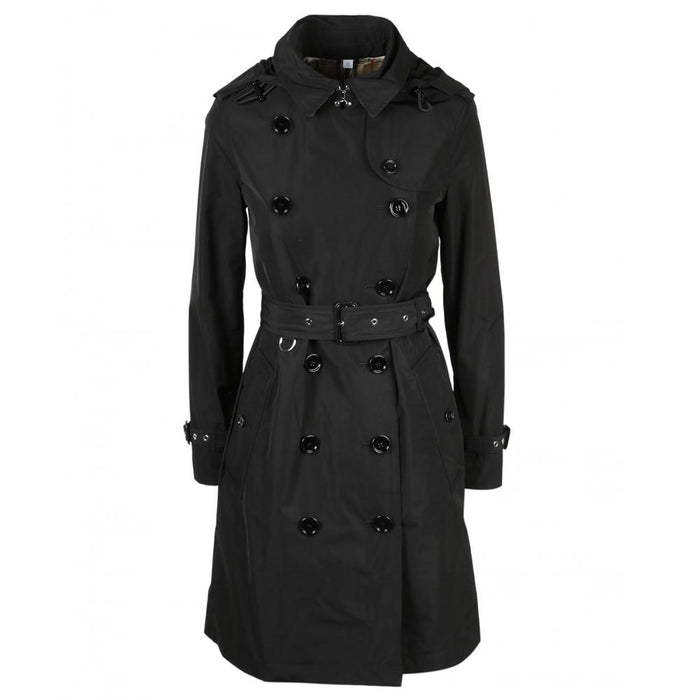 BURBERRY Black Taffeta Kensington Trench Coat