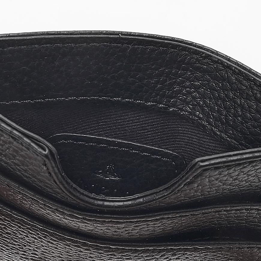 Vivienne Westwood Women’s Grain Leather Half Moon Card Holder Black