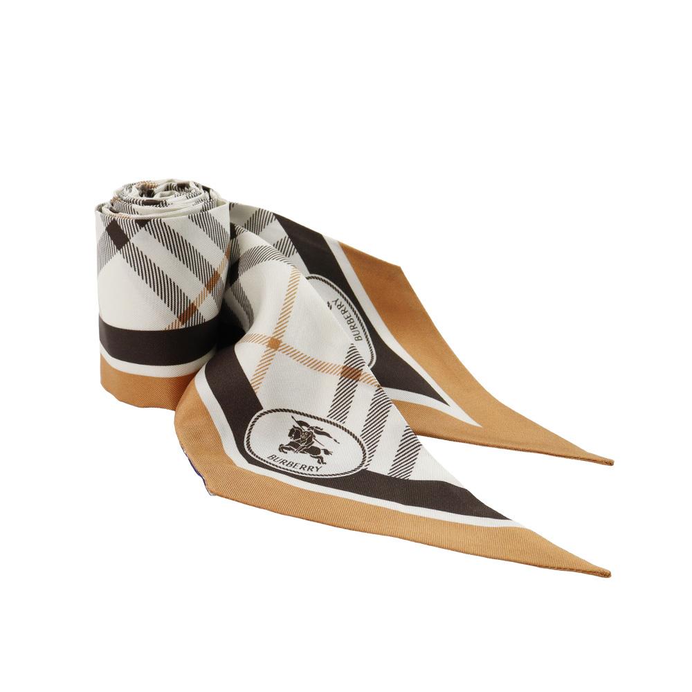 BURBERRY Check Stamp Skinny Scarf 8120320 A4486