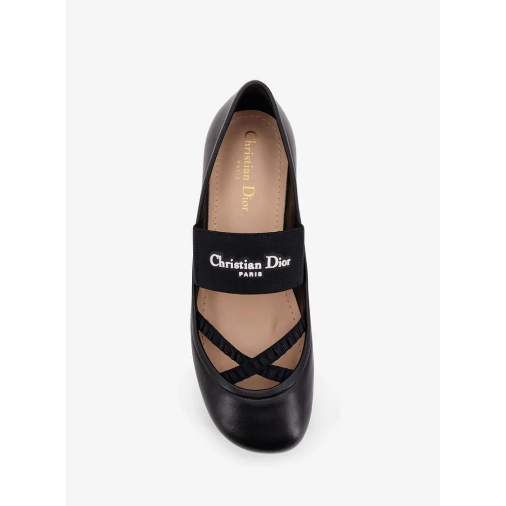 DIOR Shade Women’s Ballerina Flat Shoes Black Leather