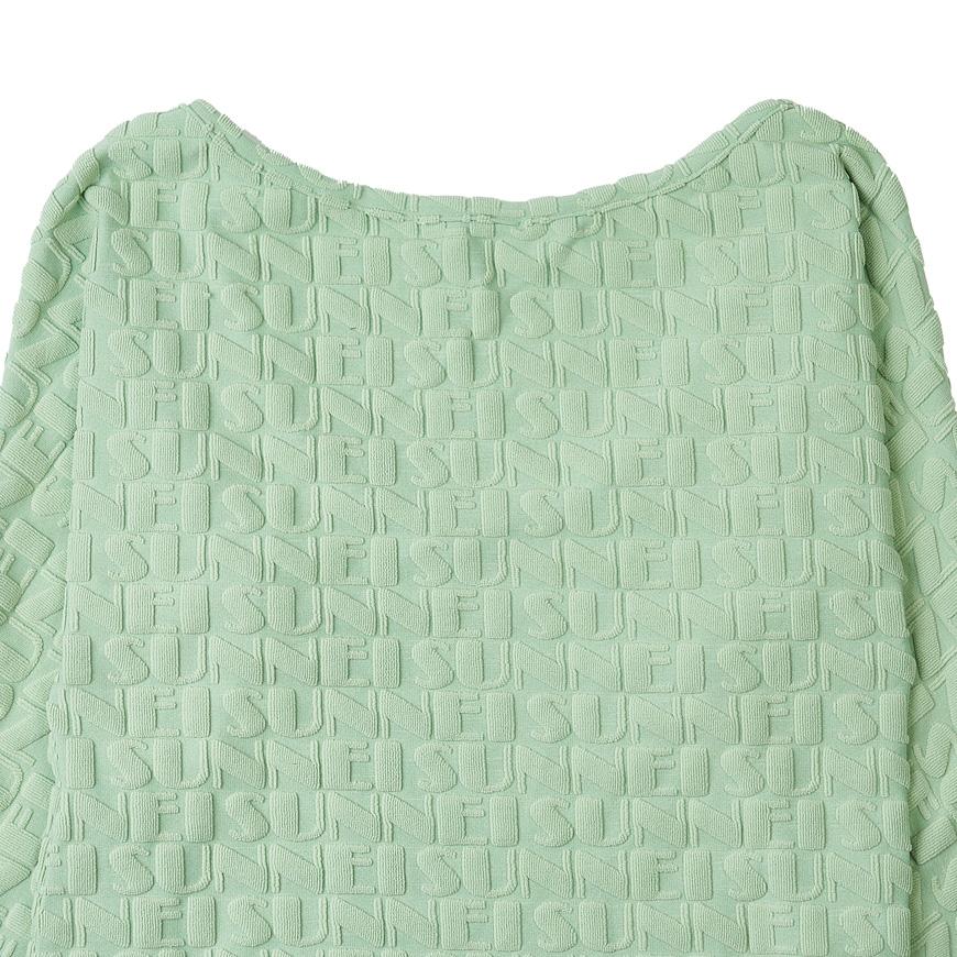 SUNNEI Jacquard Crop T-Shirt Women’s Green