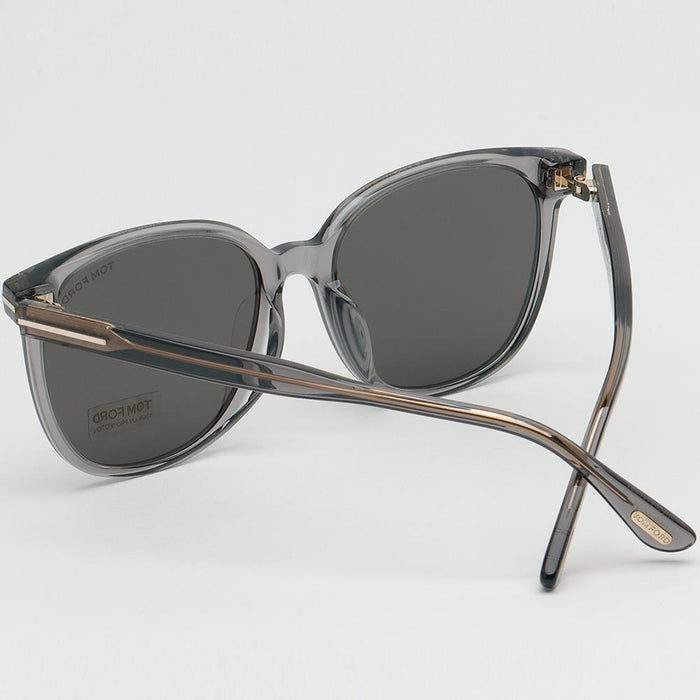 TOM FORD Transparent Acetate Square Asian Fit Sunglasses TF K 20A
