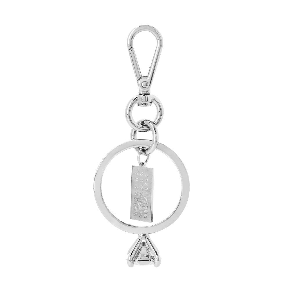 Maison Margiela Silver Numbering Logo Solitaire Keyring