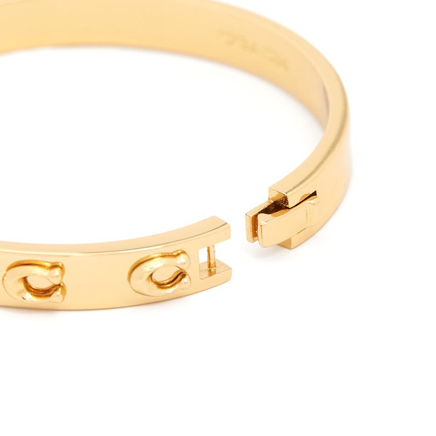 Coach Signature Women's Bangle Bracelet 335948 GLD 710