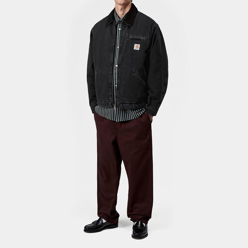 CARHARTT WIP Men’s OG Detroit Jacket Black Canvas Workwear