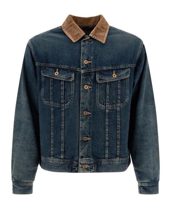 Humanmade Indigo Blanket-Lined Denim Work Jacket for Men HM28JK010
