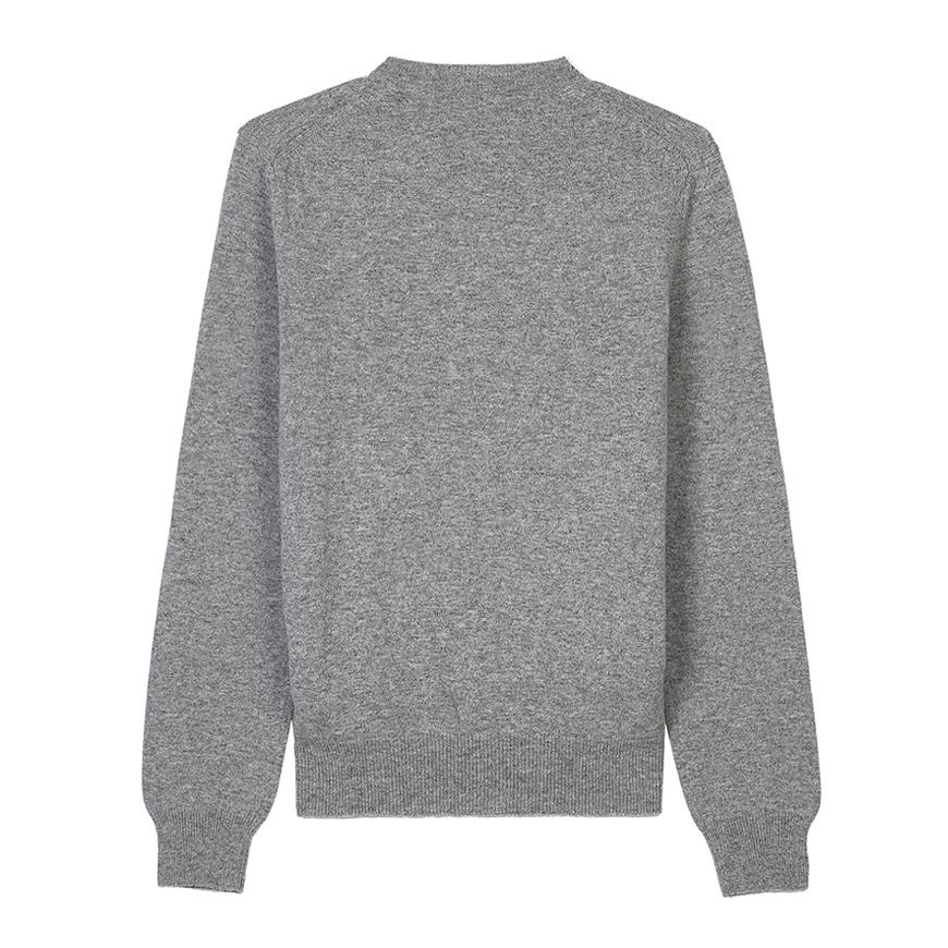 Comme des Garcons Grey Double Heart Patch Unisex Cardigan
