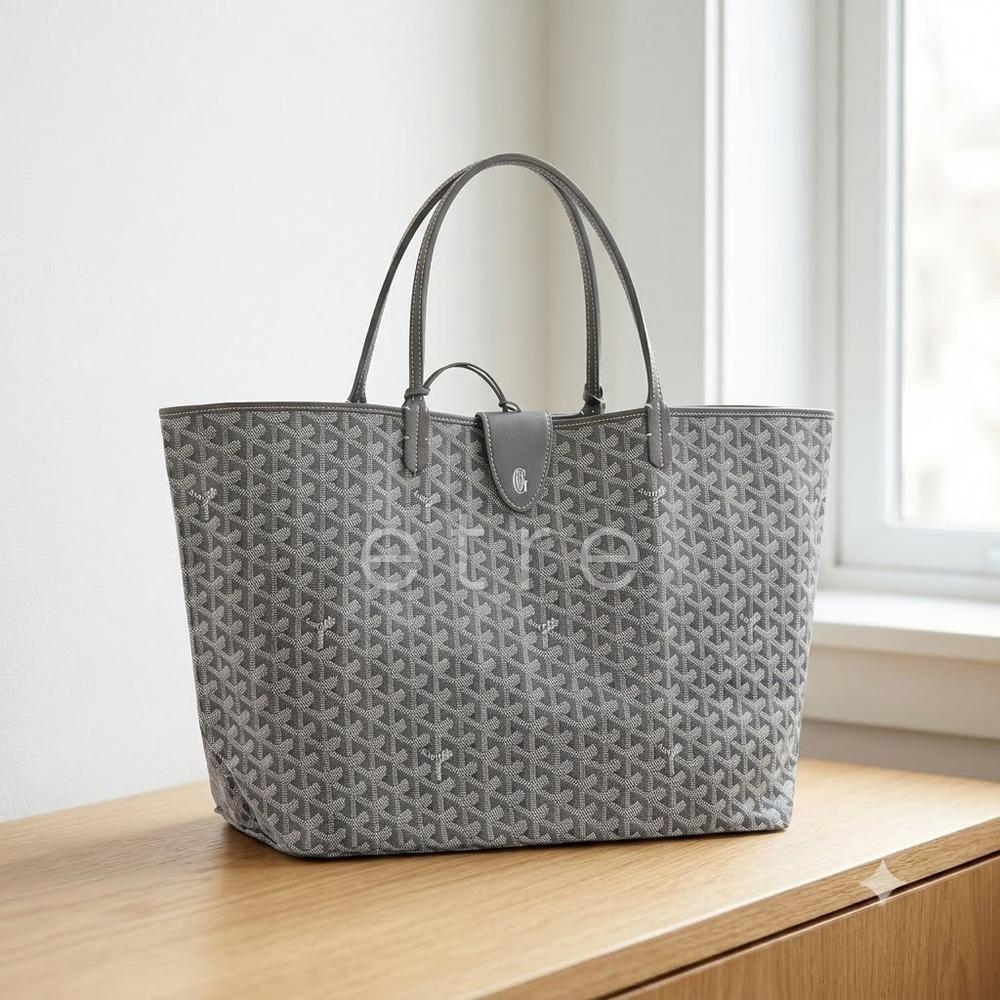 GOYARD Saint Louis GM Gray Tote Bag for Women