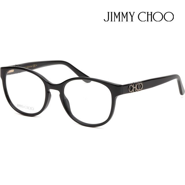 Jimmy Choo Black Acetate Round Eyeglass Frames Unisex JC240 807