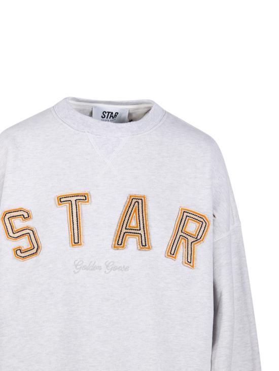 GOLDEN GOOSE Vintage Gray Melange Long Sleeve Sweatshirt