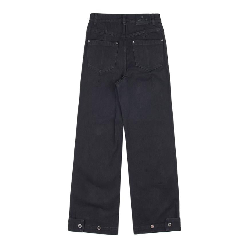 WOOYOUNGMI Wide Denim Jogger Pants Blue Men