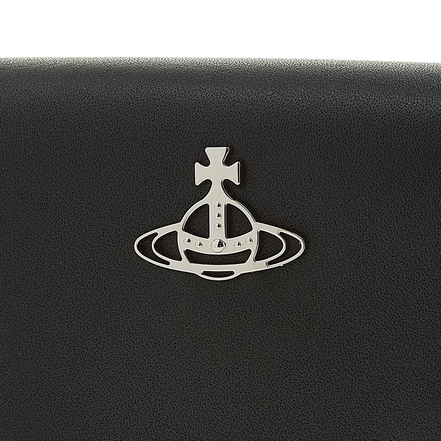 Vivienne Westwood Smooth Leather Nano Saddle Crossbody Bag Black