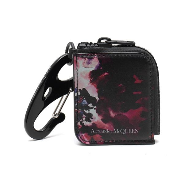 Alexander Mcqueen Leather Coin Purse Black Wallet 601689 1SK1B 1092