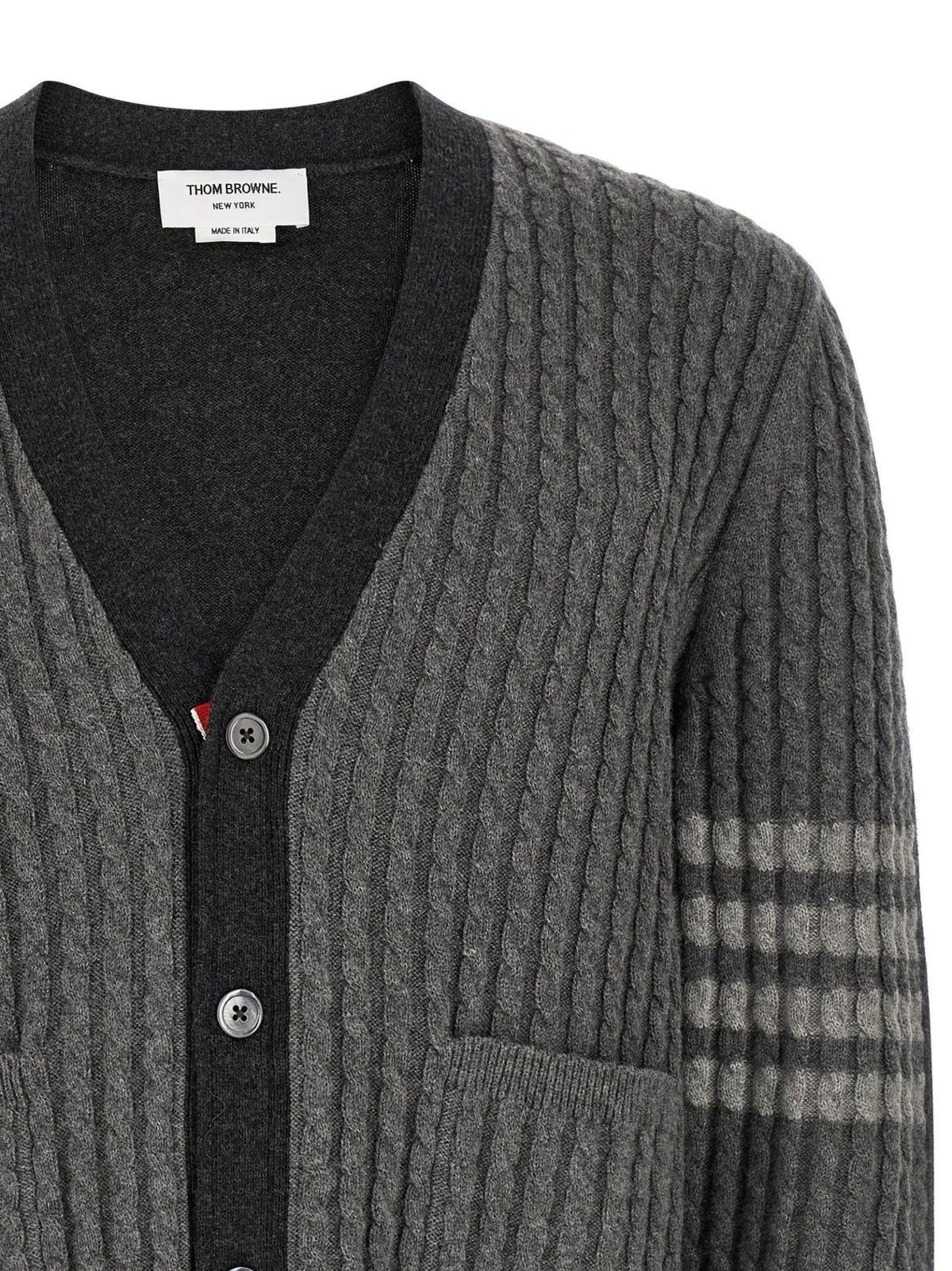 THOM BROWNE Wool Knit Cardigan Navy Men’s
