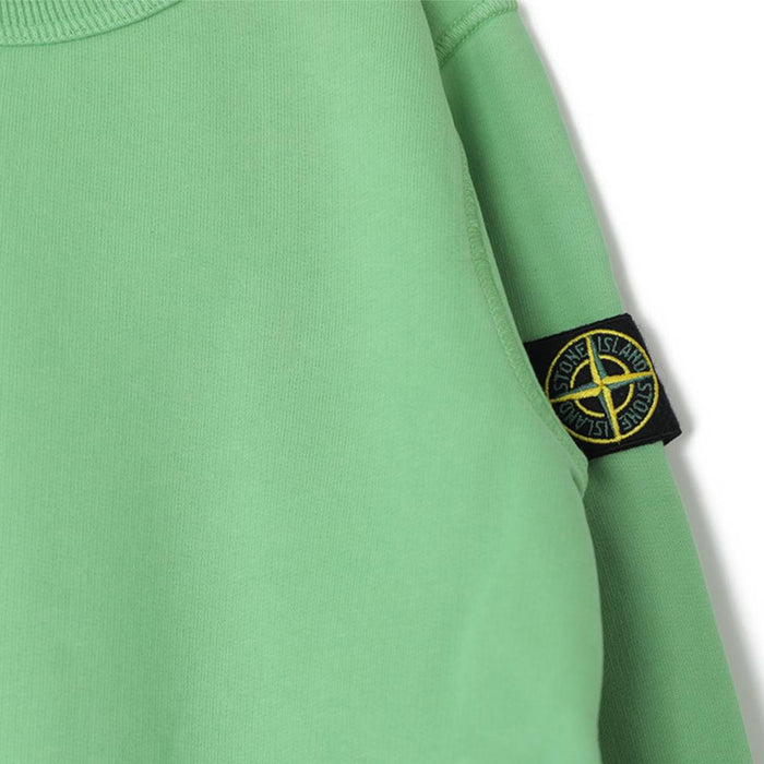 STONE ISLAND Green Logo Patch Sweatshirt Women Kids