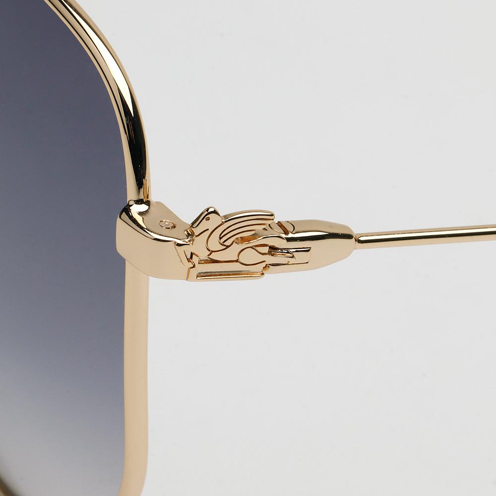 Etro Gold Frame Oversized Unisex Sunglasses