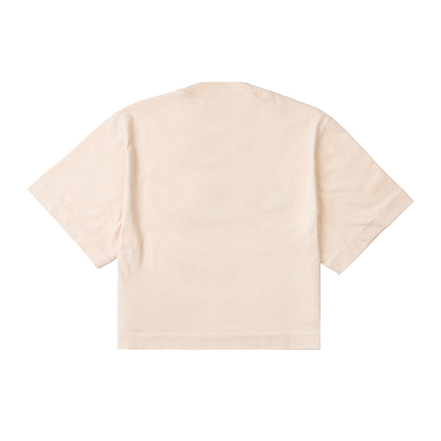 OFF WHITE Womens Baseball Rosso Crop T-Shirt