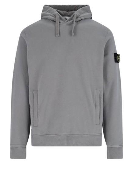 STONE ISLAND Brushed Cotton Fleece Hoodie with Pouch Pocket Re K2S15 S0A20 V006B
