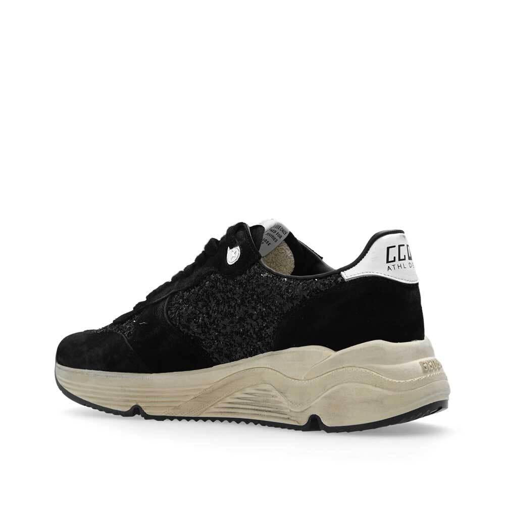 GOLDEN GOOSE Women’s Running Sole Black Glitter Star Low-Top Sneakers