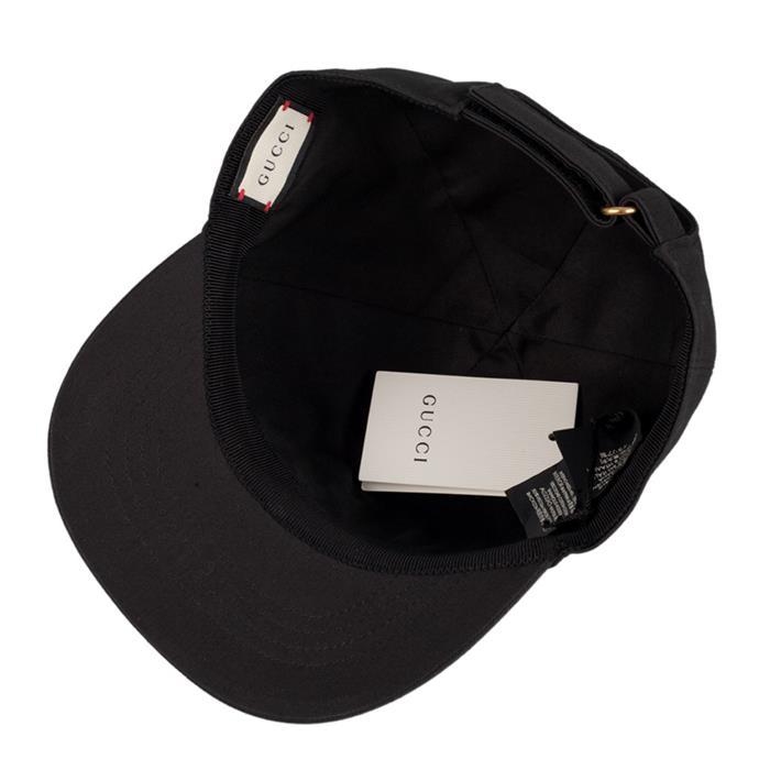 GUCCI Logo Embroidered Baseball Cap Black