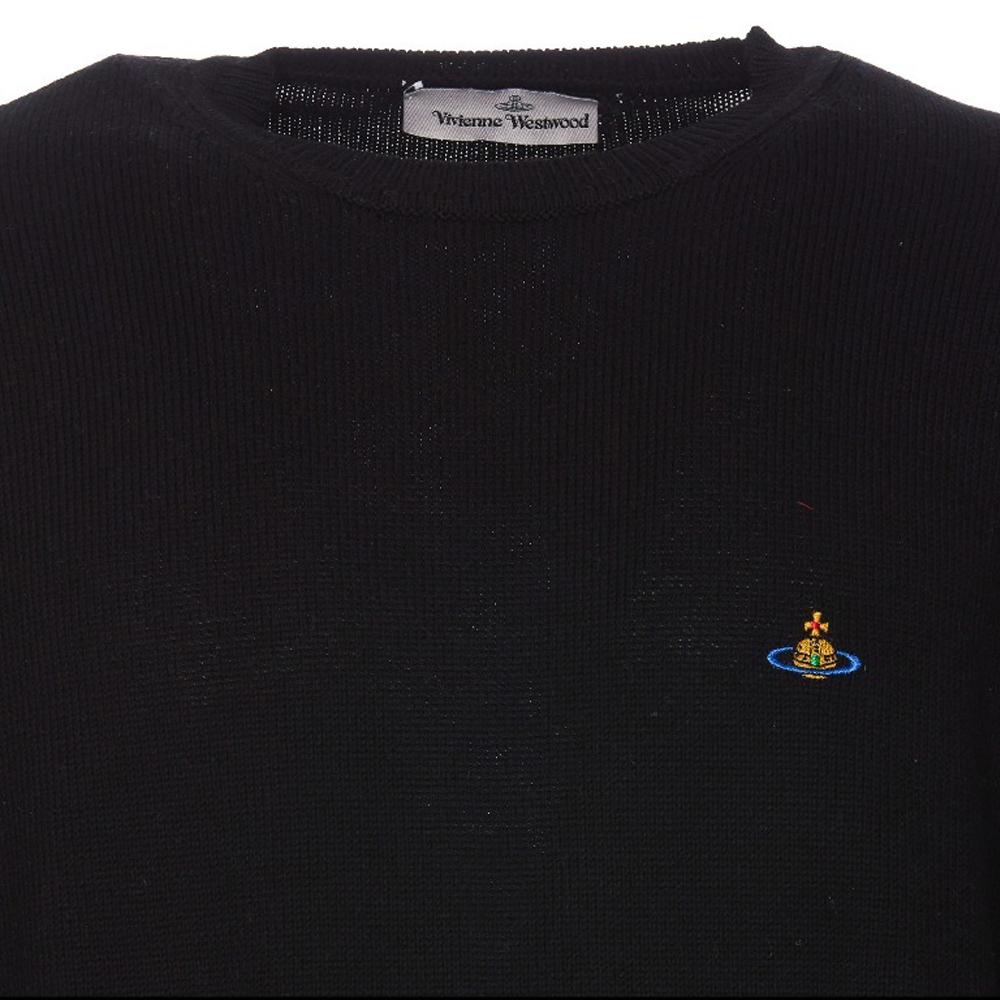 Vivienne Westwood ORB Alex Round Neck Knit Sweater Black