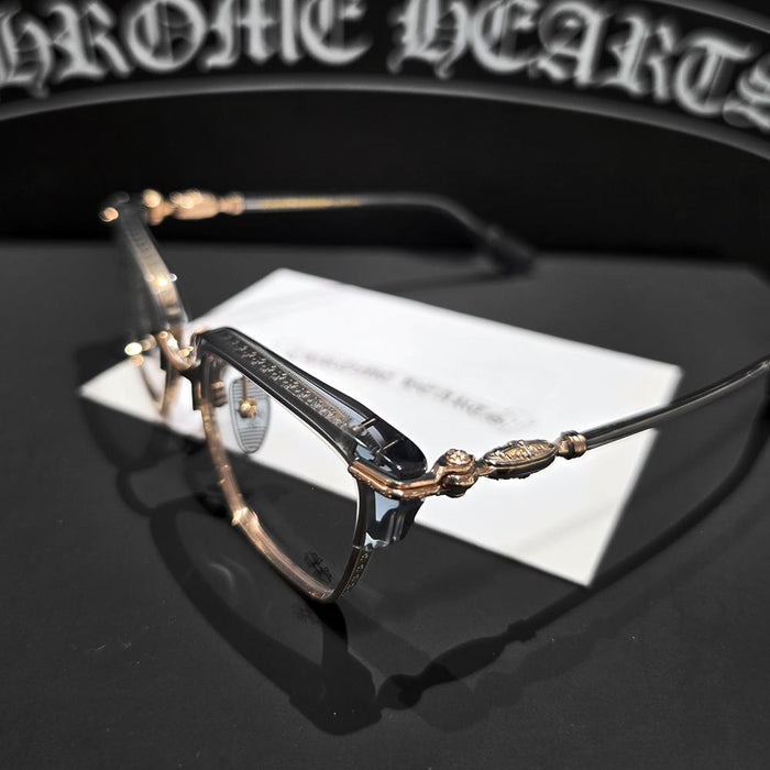 Chrome Hearts Nippleopolis Blue Gray Clear Eyeglasses