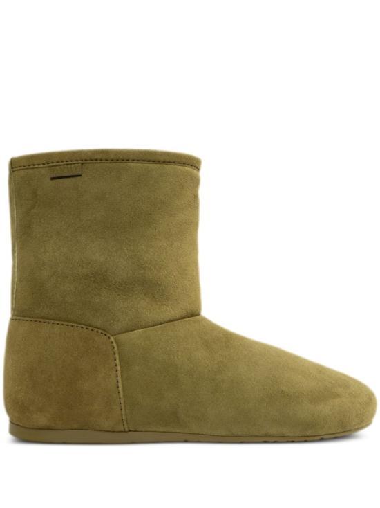 LOEWE Olive Leather Lace-Up Boots for Men M816285 XAL8795