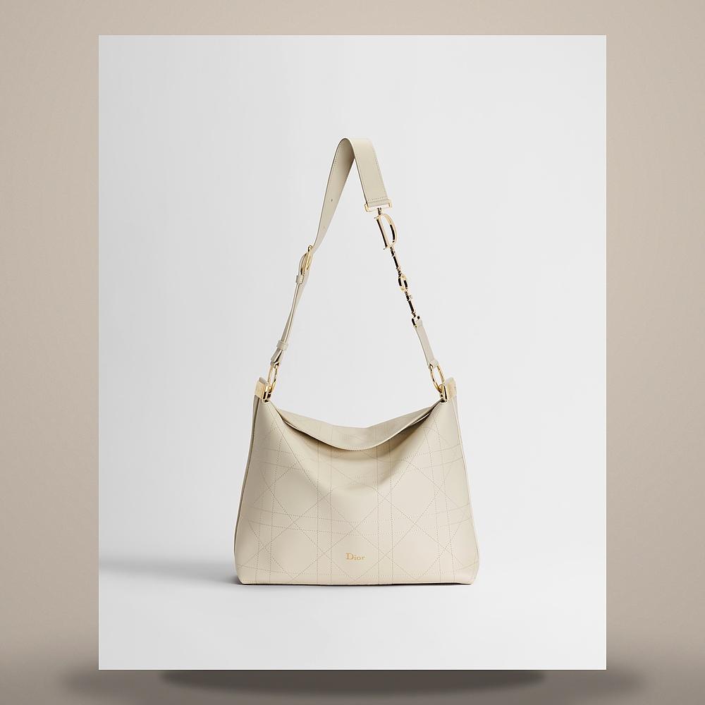 DIOR Dioriviera Medium Crea Flap Macro Cannage Grained Calfskin C M1412OUVK M79U