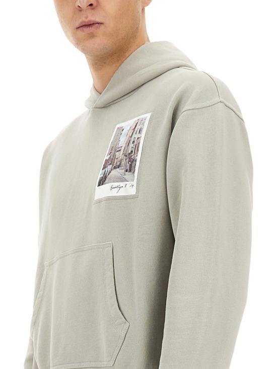 Helmut Lang Grey Logo Hoodie Sweatshirt for Women O10HM520B00