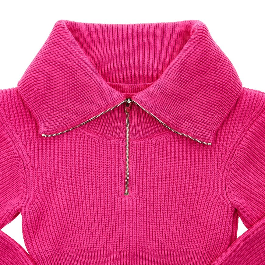 JACQUEMUS Women's Half-Zip Knit Sweater 213KN501 2086 430 1