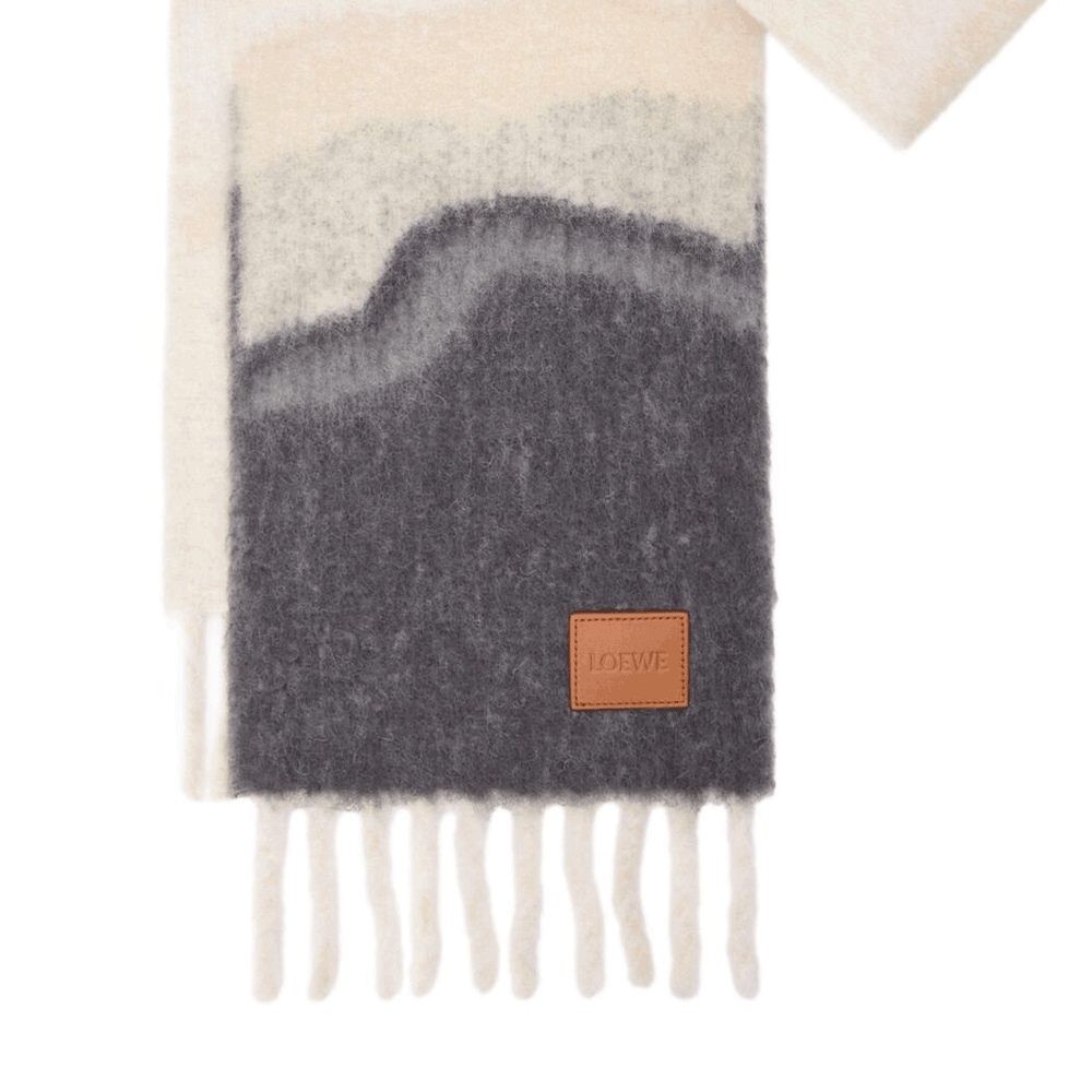 LOEWE Wool Blend Scarf Unisex Muffler F655SS1X02 3429