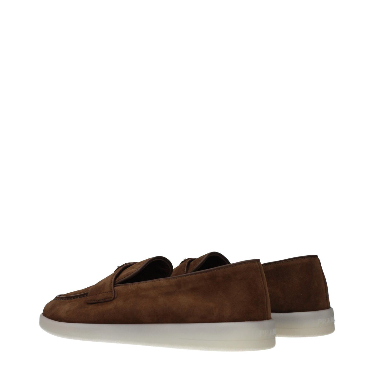 PRADA Brown Leather Loafers for Men