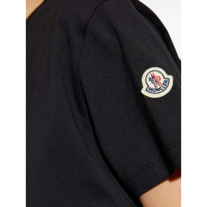Moncler Logo Patch Black Short Sleeve T-Shirt Women