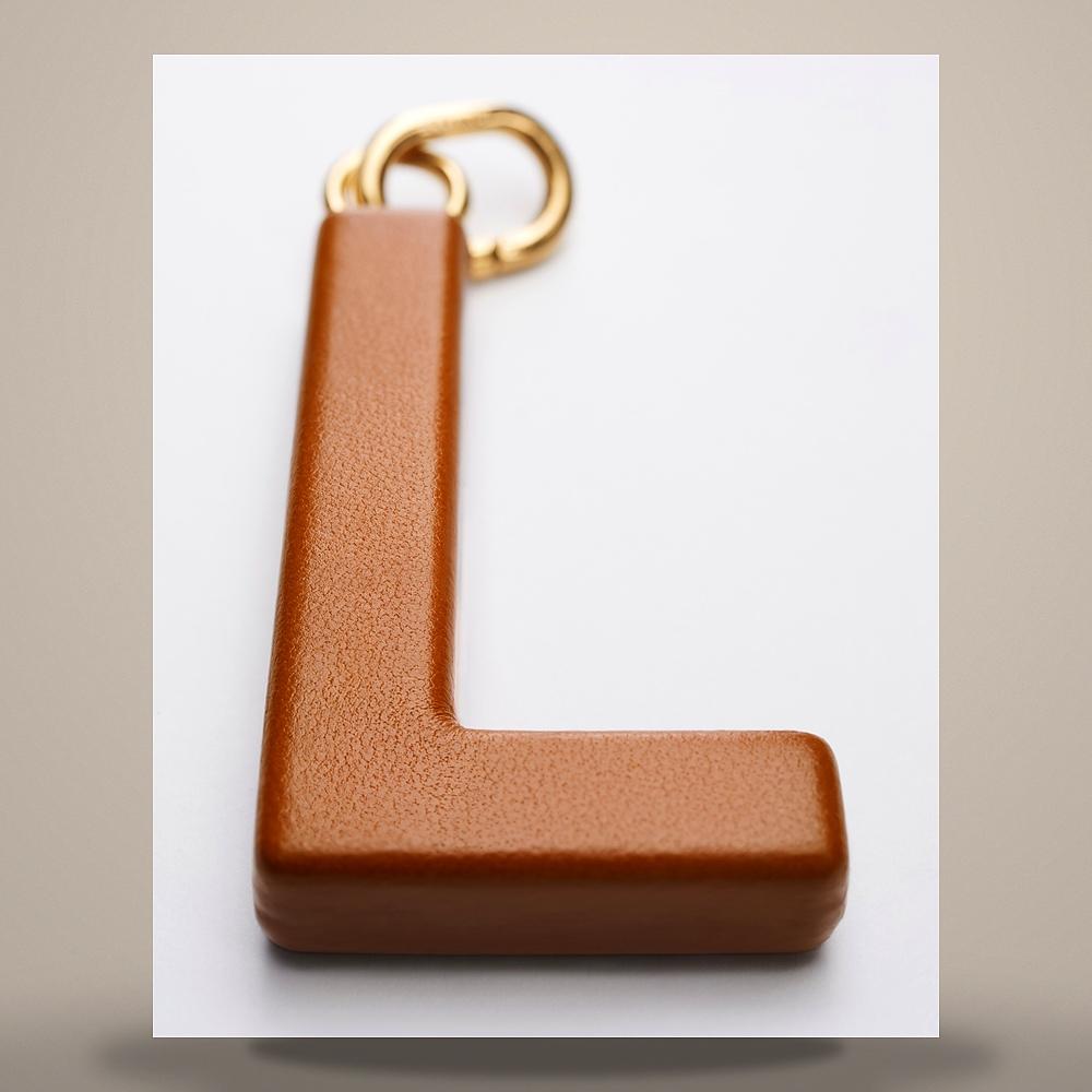 CELINE Alphabet Charm V Letter Lambskin Gold-Finish Brass Ultra B B10F44V61 07QH