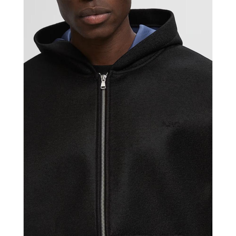 A.P.C. Alvin Men’s Hooded Zip-Up Jacket Black