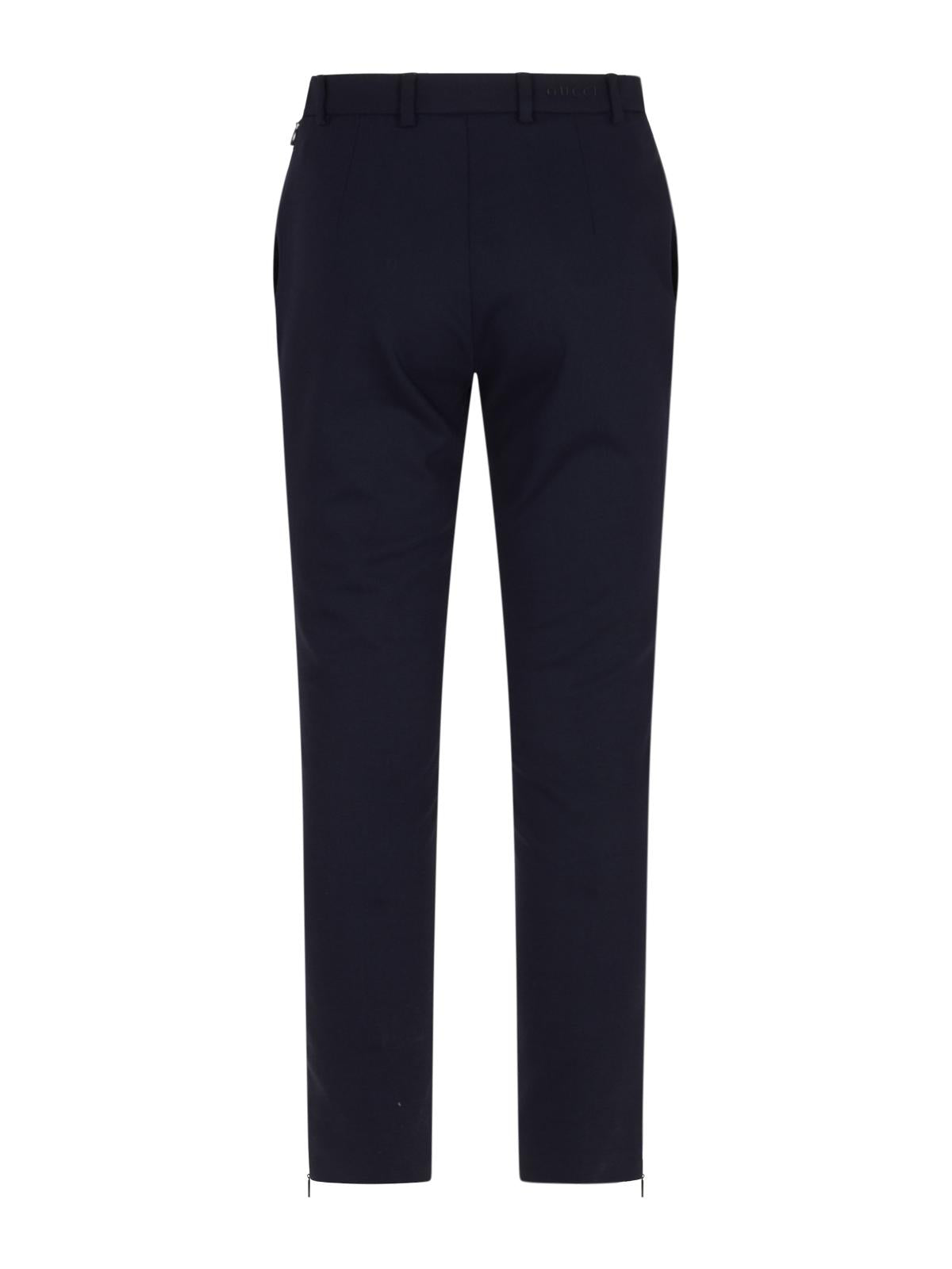 GUCCI Wool Blend Classic Trousers Women’s Beige Pants