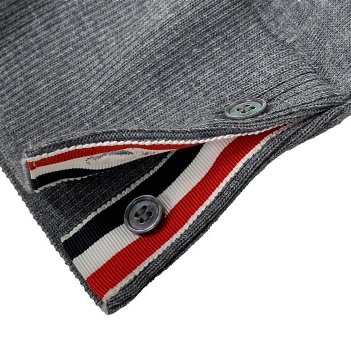 THOM BROWNE Merino Wool Armband Stripe Classic Crewneck Sweater MKA002A