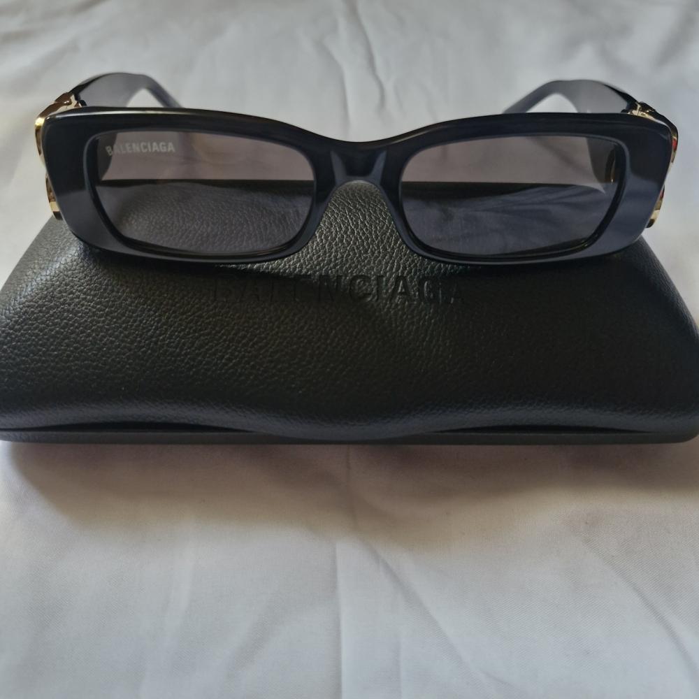 BALENCIAGA Dynasty Rectangle Sunglasses Black