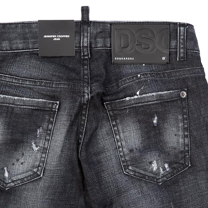 Dsquared2 Women’s Jennifer Black Wash Cropped Denim Jeans
