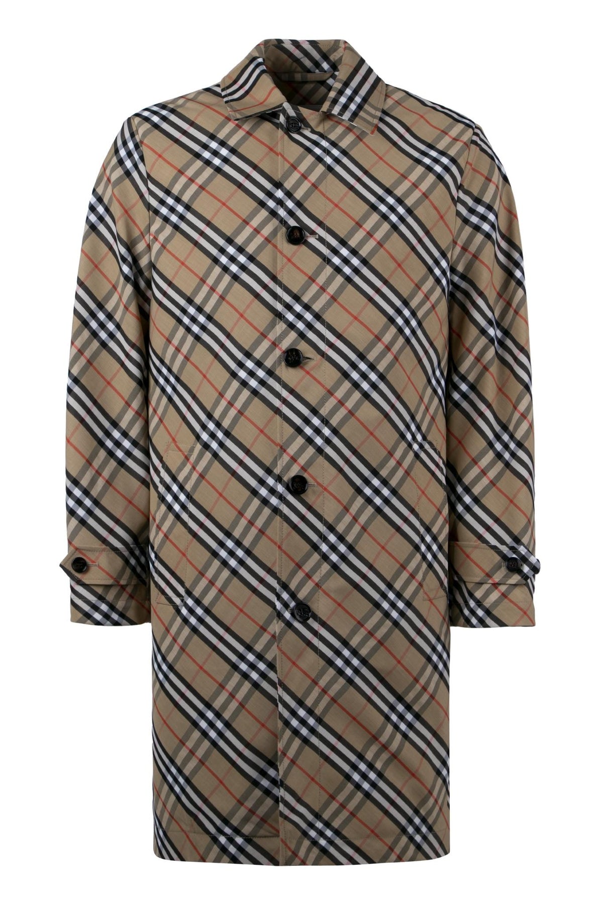 BURBERRY Beige Cotton Gabardine Double-Breasted Trench Coat