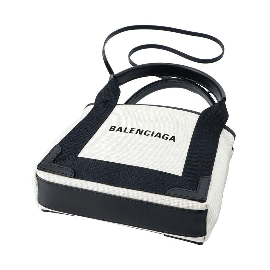 BALENCIAGA Navy Cabas XS Beige Black Women’s Tote Bag