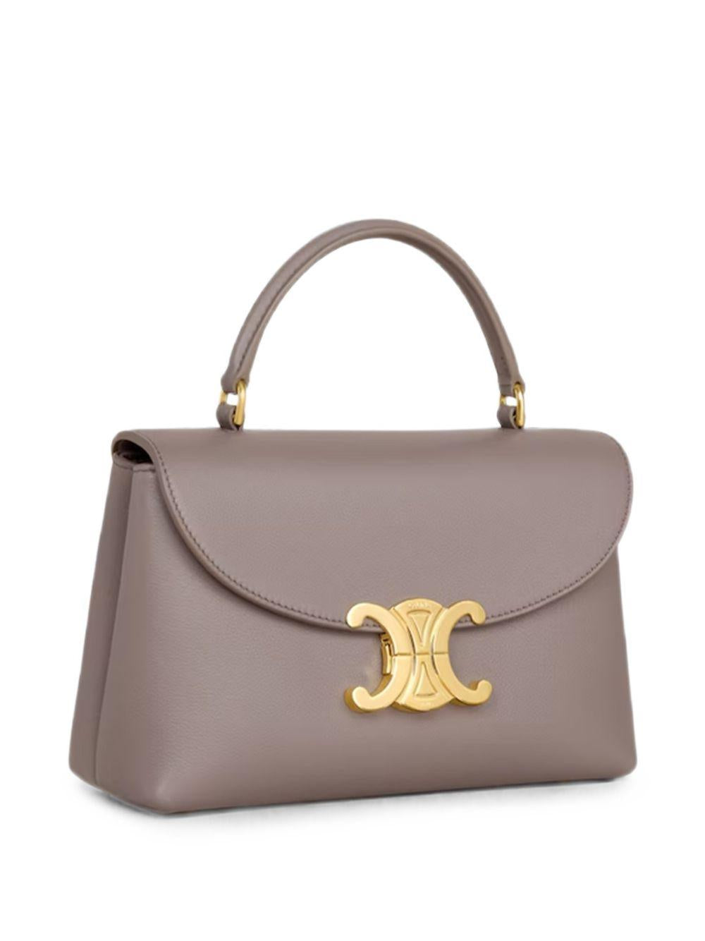 CELINE Black Leather Shoulder Bag
