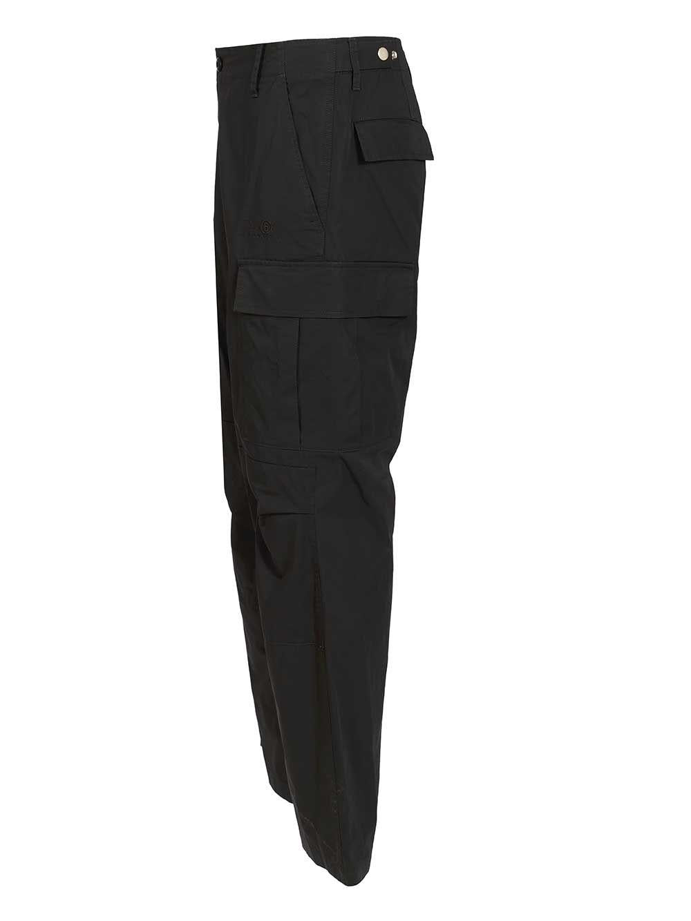 Maison Margiela Black Cotton Cargo Pants