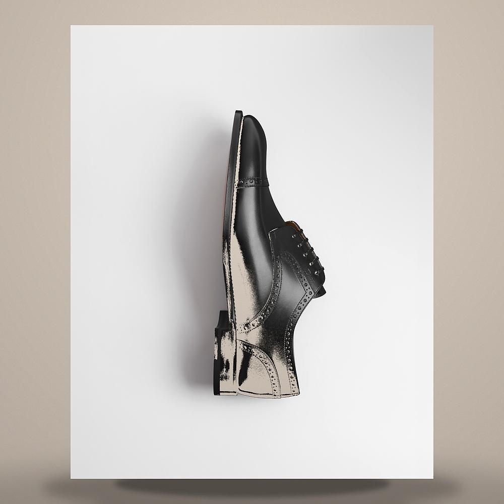 DIOR Black Smooth Calfskin Brogue Derby Pumps/Heels 3DE459ACB H900