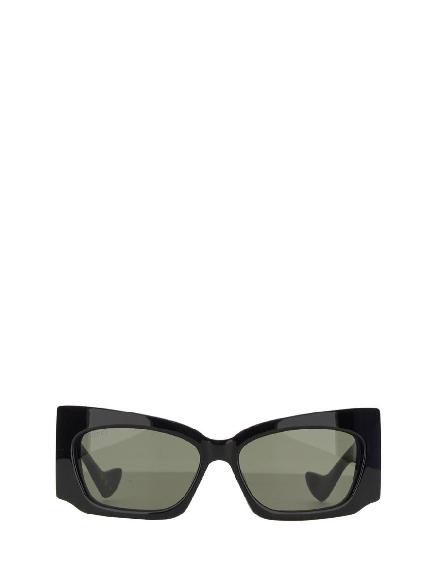 GUCCI Black Acetate Square Sunglasses